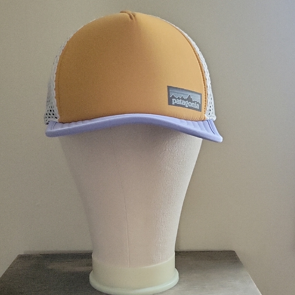 Patagonia Duckbill Trucker Hat. Lavender/ Tan